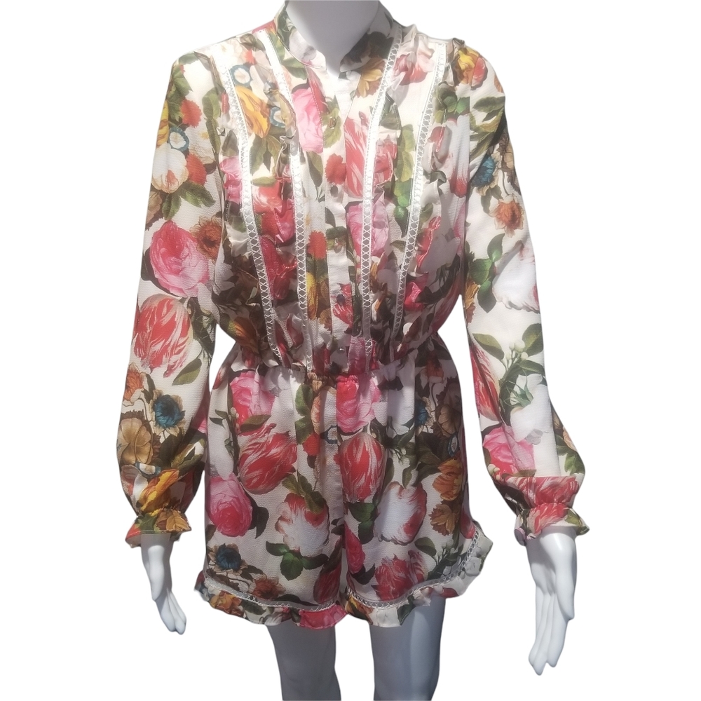 Boho Floral Romper size Medium